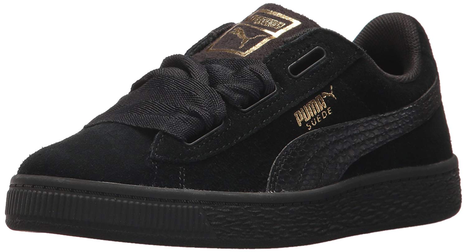 Puma suede heart nere best sale